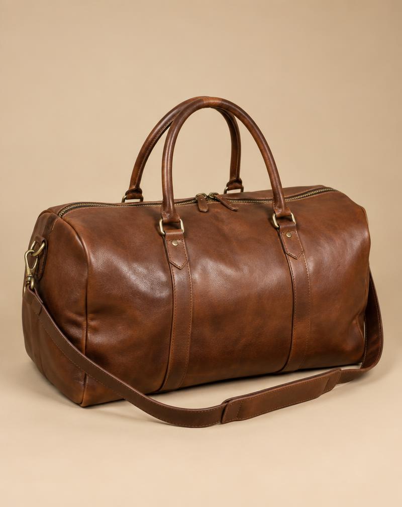 Leather Weekender Duffel
