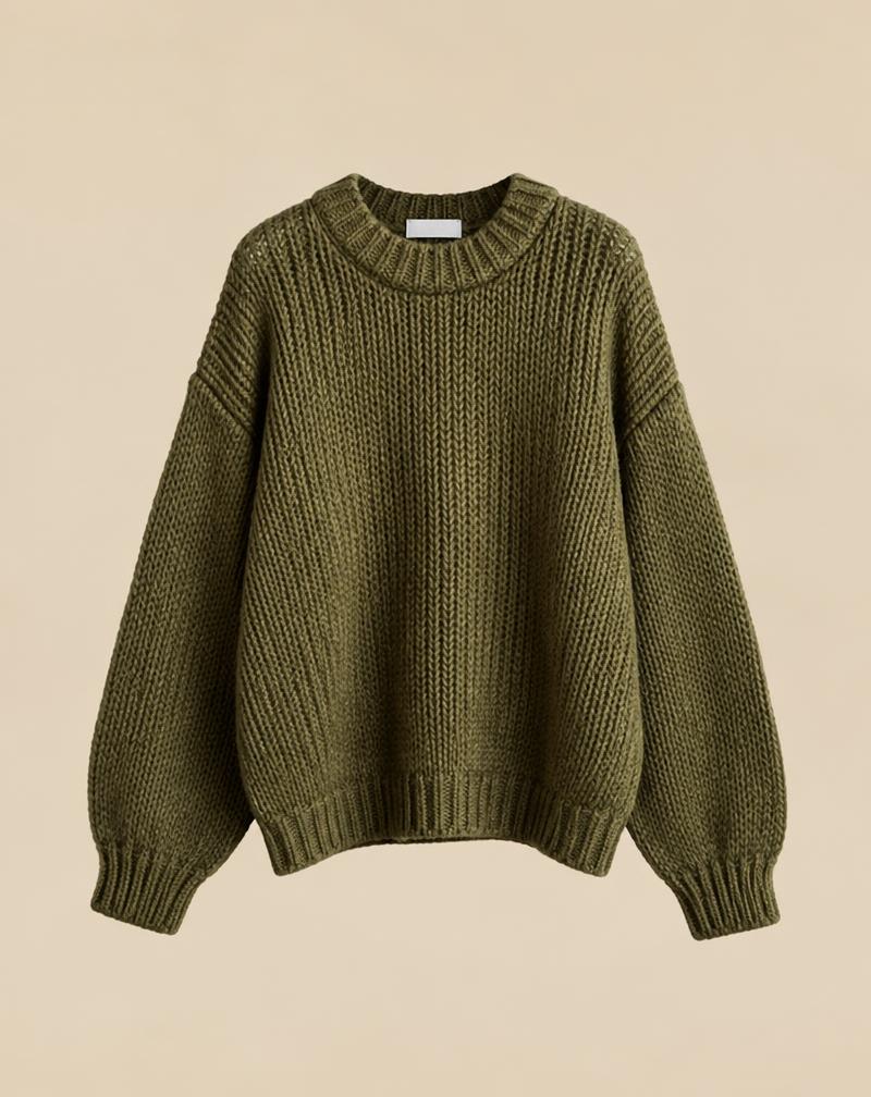 Chunky Olive Knit