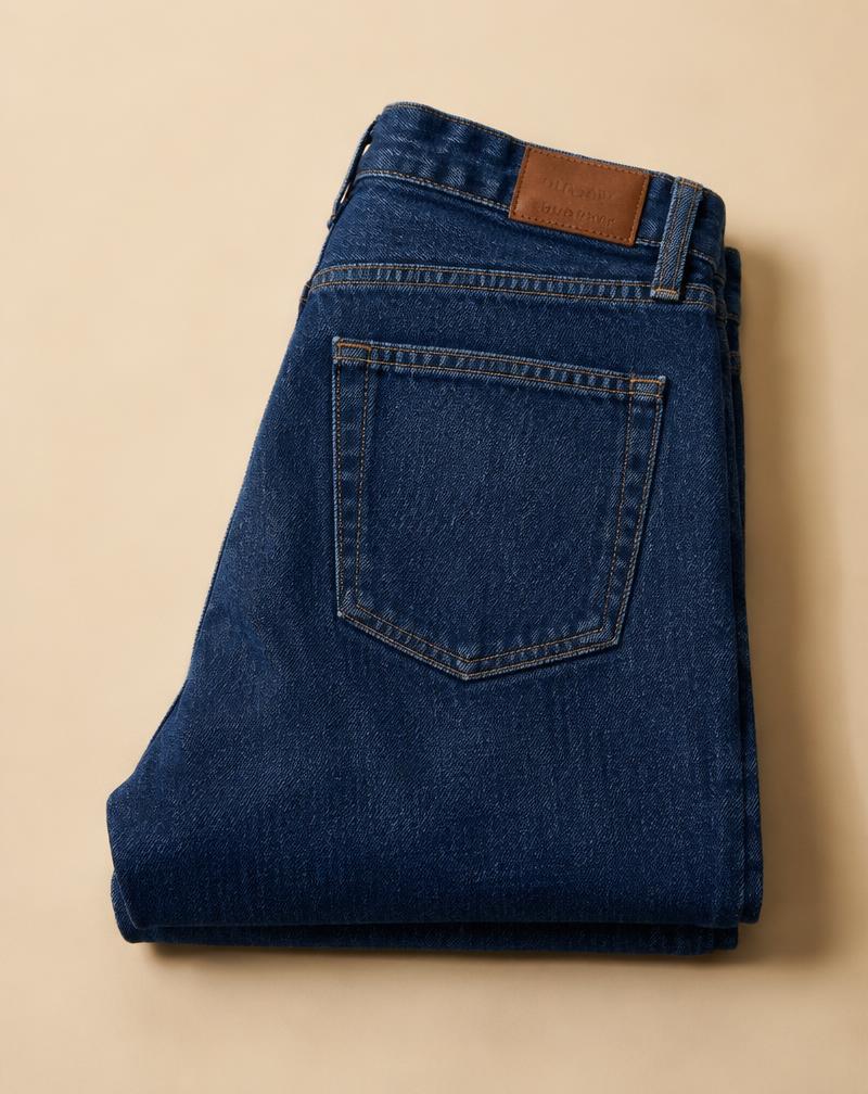 Straight-Leg Indigo Jeans